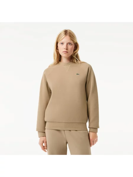 Lacoste Bluza Z Okrągłym Dekoltem I Mieszanką Bawełny czerwona