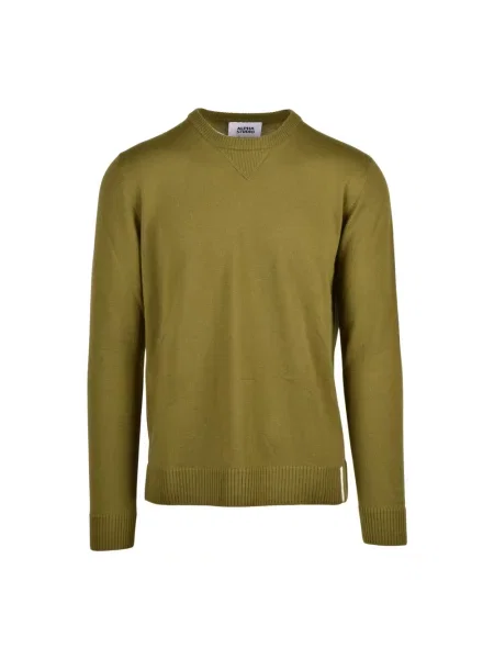 Sweter Alpha Studio wełniany zielony