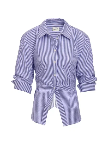 Top Tanya Taylor w paski niebieski