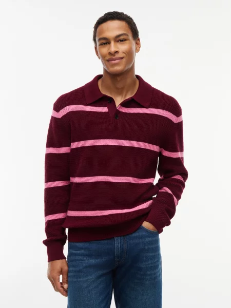 TOMMY HILFIGER Sveter svetloružová / burgundská