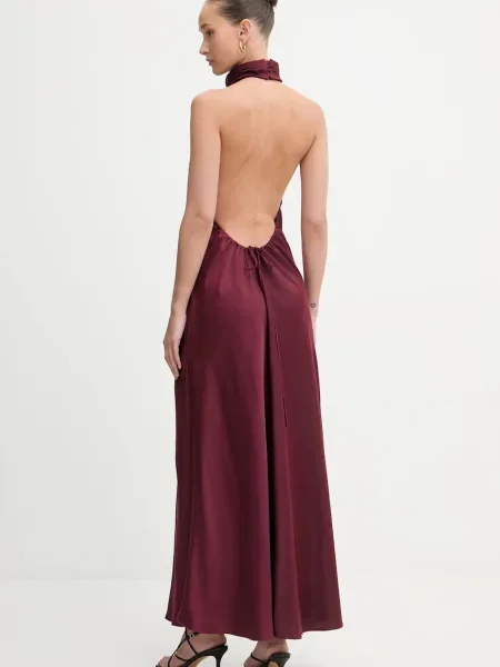 Bardot Rochie cocktail Delphina Vișiniu bordo