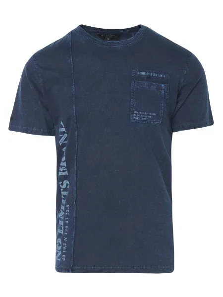 KOROSHI Tricou marin / denim albastru