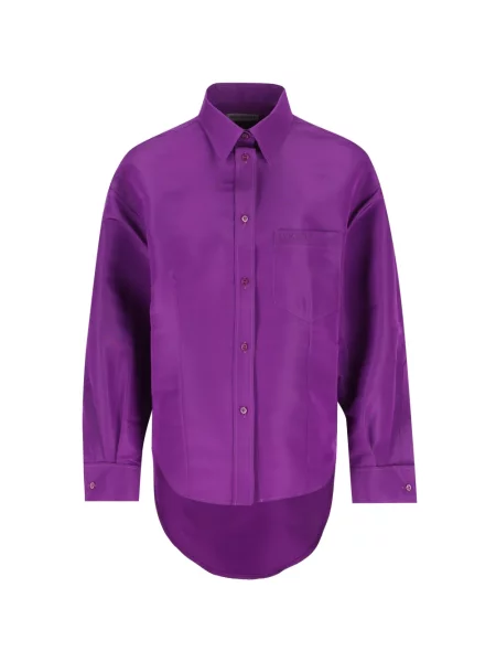 Cămașă Balenciaga cu broderie violet