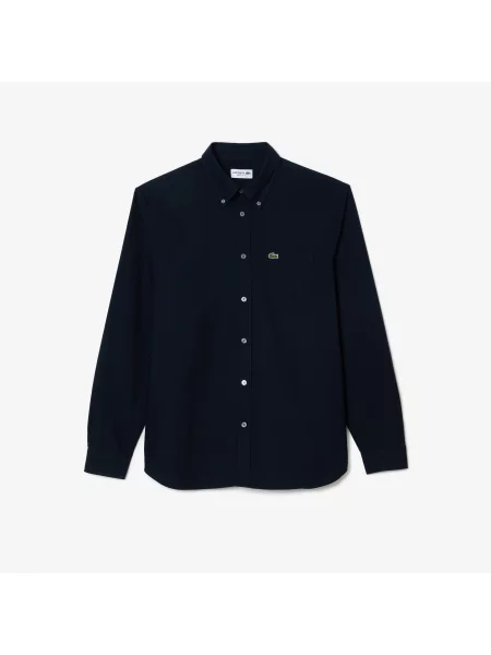 Lacoste Koszula Z Bawełny Oxford O Regularnym Kroju czarny