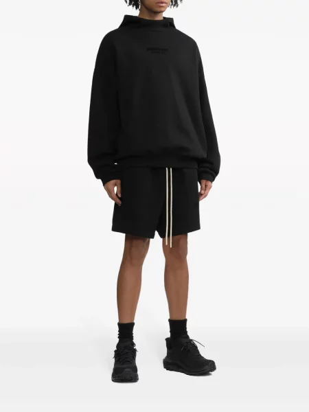 Шорти Fear Of God Essentials с принт от джърси черно