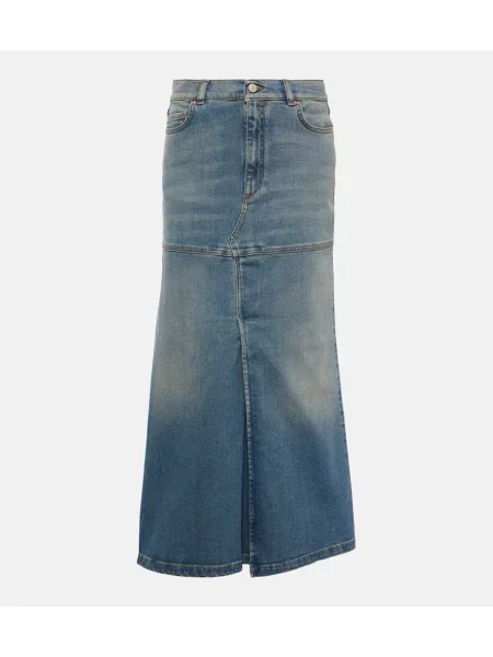 Fustă din denim Dorothee Schumacher până la genunchi albastru