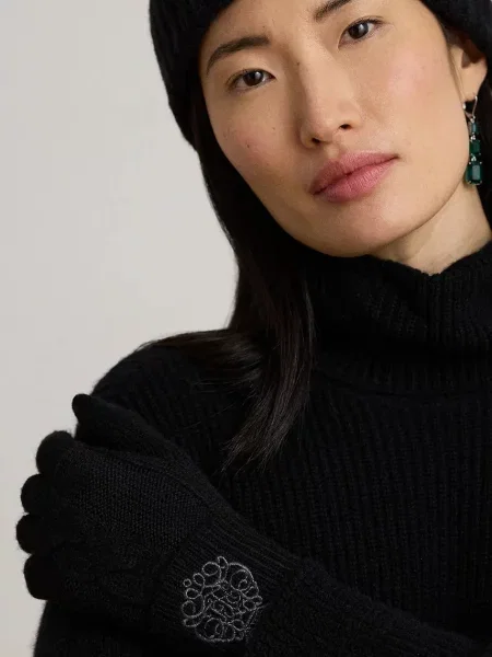 Шерстяные перчатки Lauren Ralph Lauren