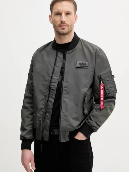 Bunda bomber Alpha Industries šedá