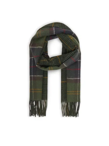 Barbour Gyapjú sál Dramside Reversible zöld