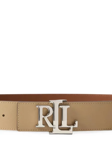 Δερμάτινος αναστρεπτός ζώνη Lauren Ralph Lauren με αυτόγραφο καφέ