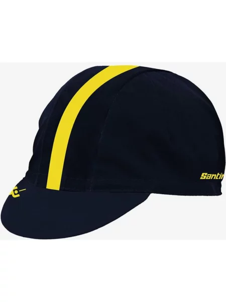Czapka z daszkiem Santini Le Koszulka Rowerowa Jaune Allez granatowa żółta niebieska
