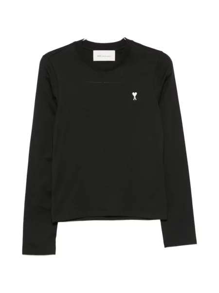 Lung tricou Ami Paris negru