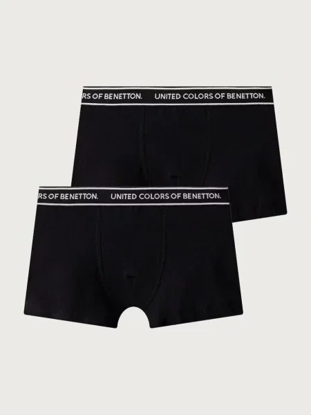 United Colors of Benetton priliehavé boxerky detské s elastanom čierna
