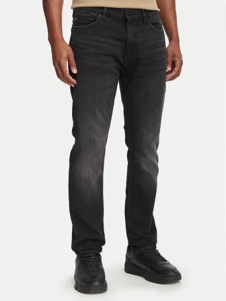 HUGO rifle slim fit pánske HUGO sivá