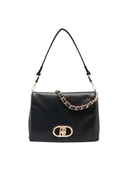 Torebka crossbody Liu Jo skórzana z frędzli czarna