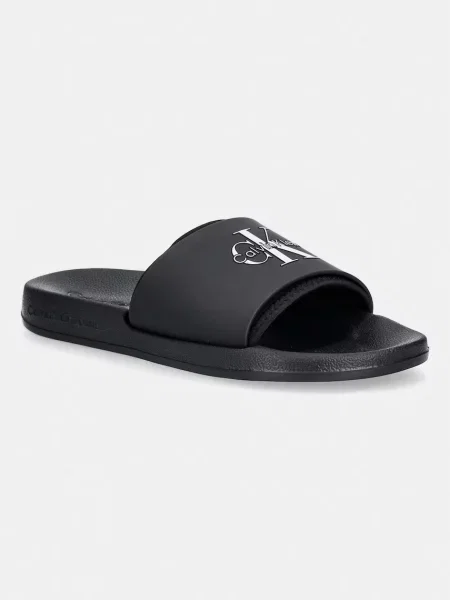 Calvin Klein Šľapky Ess Slide Rubber Neoprene čierna