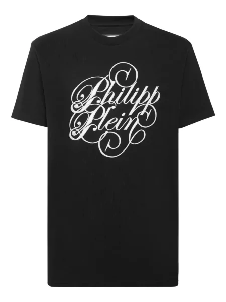 Tricou Philipp Plein cu broderie negru