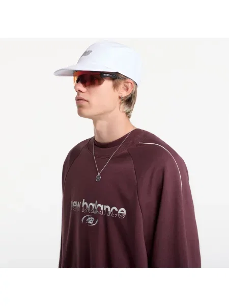 Hanorac crewneck New Balance din piele