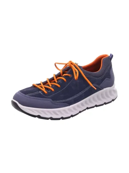 Sneakersy Ara sznurowane skórzane niebieskie