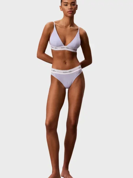 Бюстгальтер с треугольными чашками Calvin Klein голубой