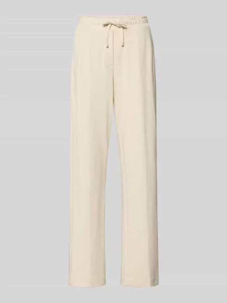 Prosty spodnie z mieszanka lyocellu model Macie' Opus Pants białe