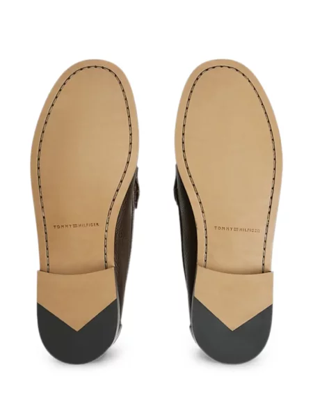 Pantofi loafer Tommy Hilfiger fără toc maro
