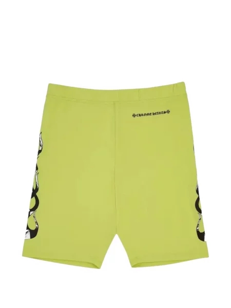 Ciclism pantaloni scurți pentru ciclism Chrome Hearts cu imagine cu motiv cu inimi verde