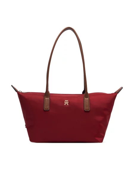 Tommy Hilfiger Дамска чанта Popette East West Tote червен