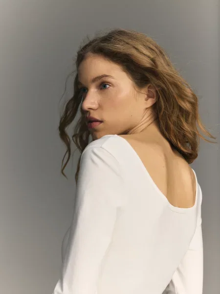 Reserved Боді з ліоцелом білий