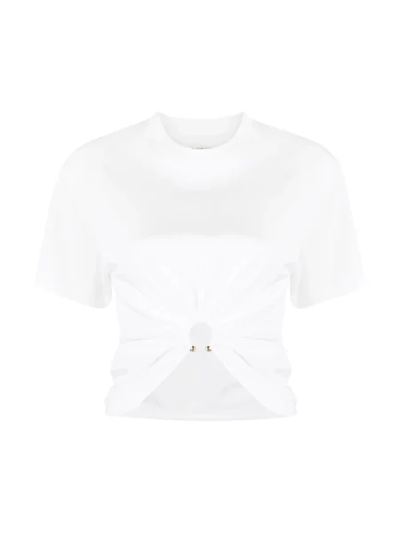 Krótka koszulka Paco Rabanne biała
