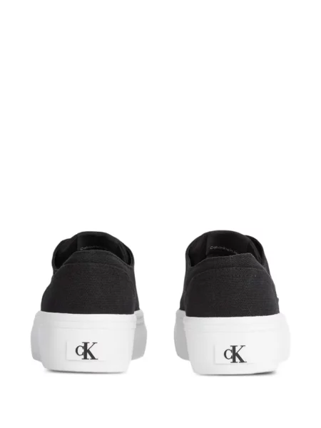 Sneakerși Calvin Klein Jeans cu platformă din canvas negru