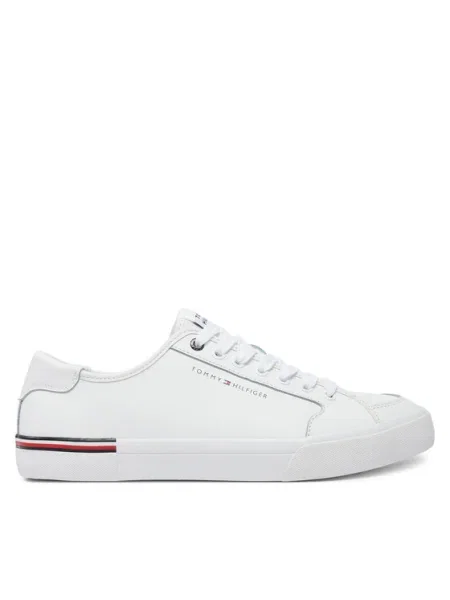 Кожени кецове Tommy Hilfiger бяло