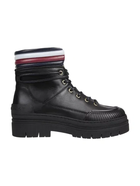 Sztyblety Tommy Hilfiger skórzane biznesowe czarne