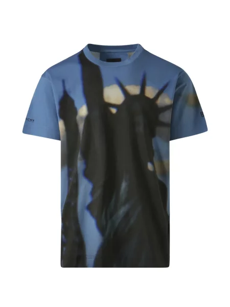 Tricou Givenchy cu imagine albastru