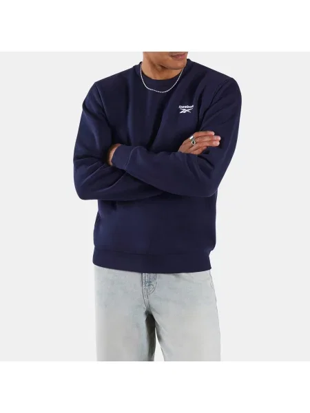 Reebok Bluza ID Small Logo Fleece z okrągłym dekoltemunisex Vector Navy Size: S granatowa