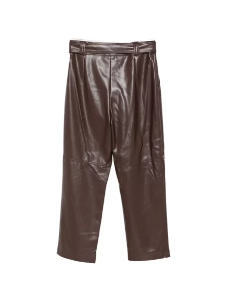 Cu centură pantaloni Twinset din piele maro