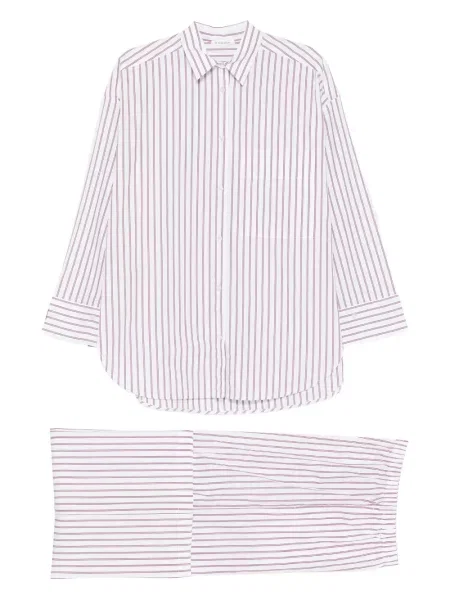 Pantaloni By Malene Birger cu dungi alb