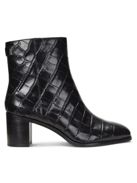 Кожени боти Lauren Ralph Lauren Cassie с дебел черно