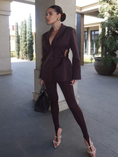 Легінси Jadone Fashion поліамід/еластан коричневий