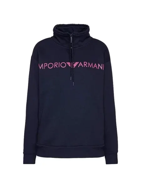 Bluza rozpinana Emporio Armani z logo niebieska