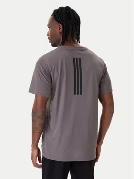 Adidas Tehnička majica PrimeLift 3 Stripes siva