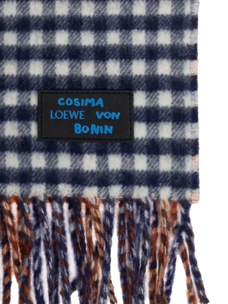 Fular Loewe în carouri roșu
