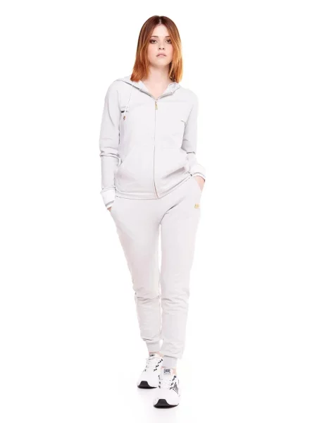 Bluza z kaptur na co dzień na siłownię szara