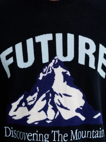 Светр з кашеміру FROM FUTURE легкий синій