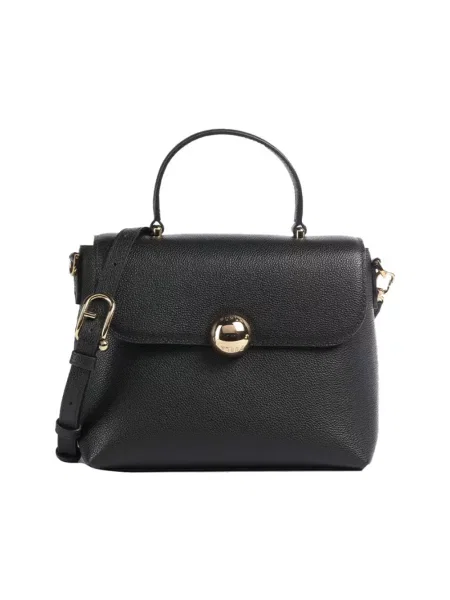 Top Furla skórzany czarny