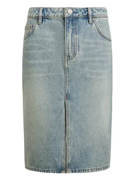 Spódnica jeansowa 12 Storeez do kolan niebieska