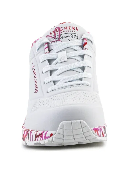 Členkové topánky Skechers biela