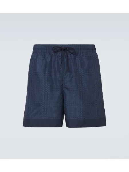 Slip de baie Gucci din poplin albastru