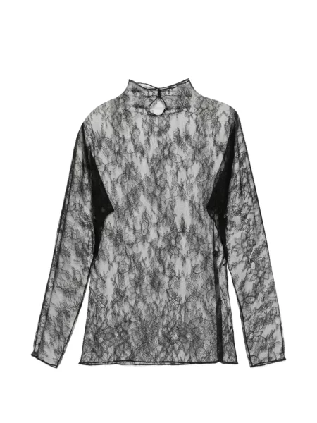 Top Carine Gilson din dantelă negru