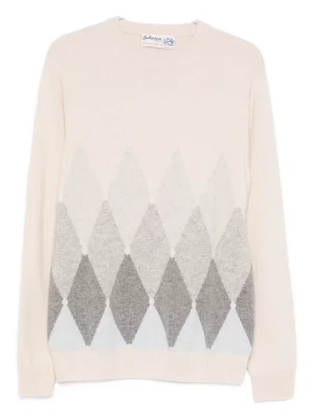 Аргайл пуловер Ballantyne с кръгло деколте